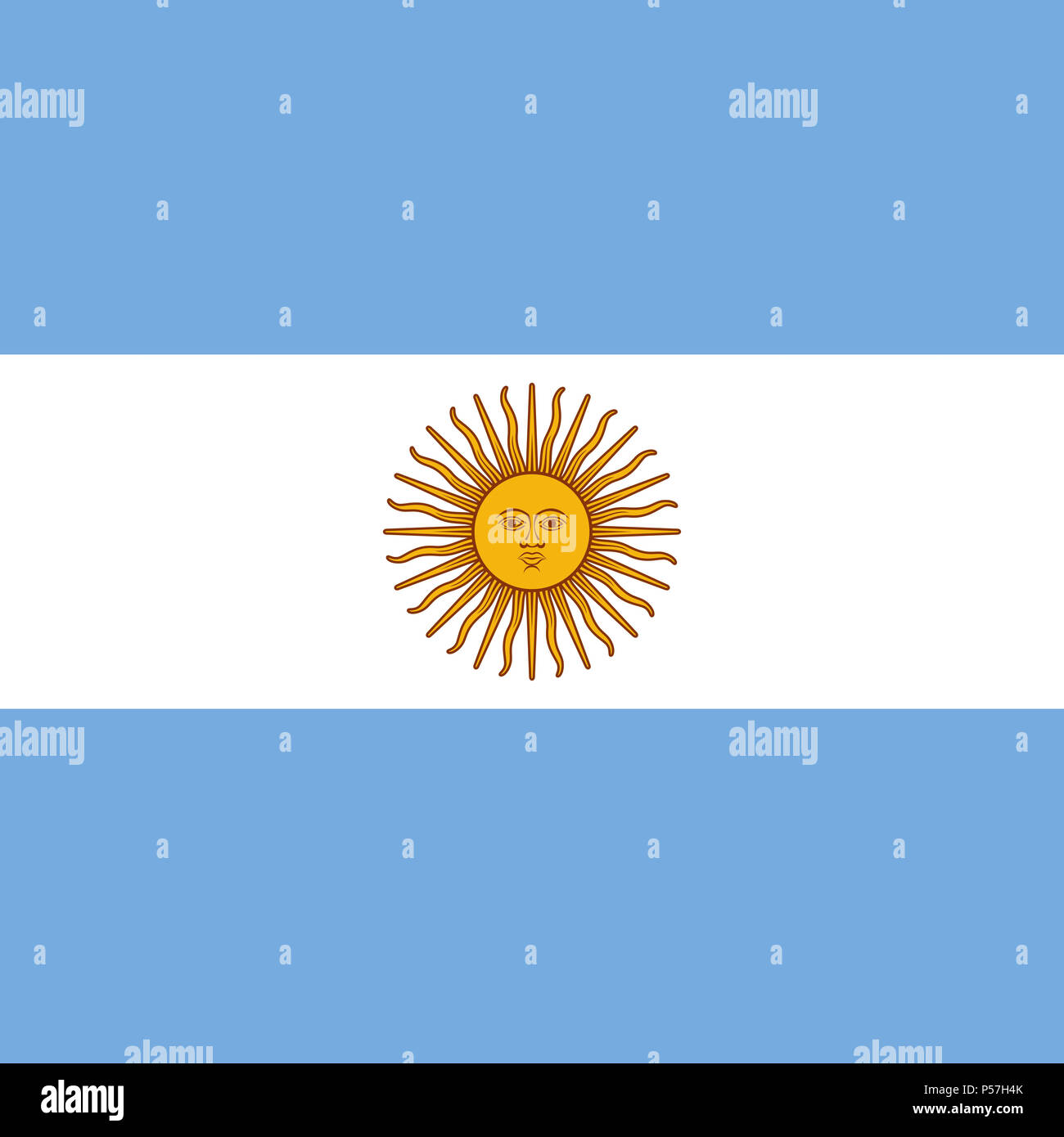 Drapeau national officiel de l'Argentine Banque D'Images