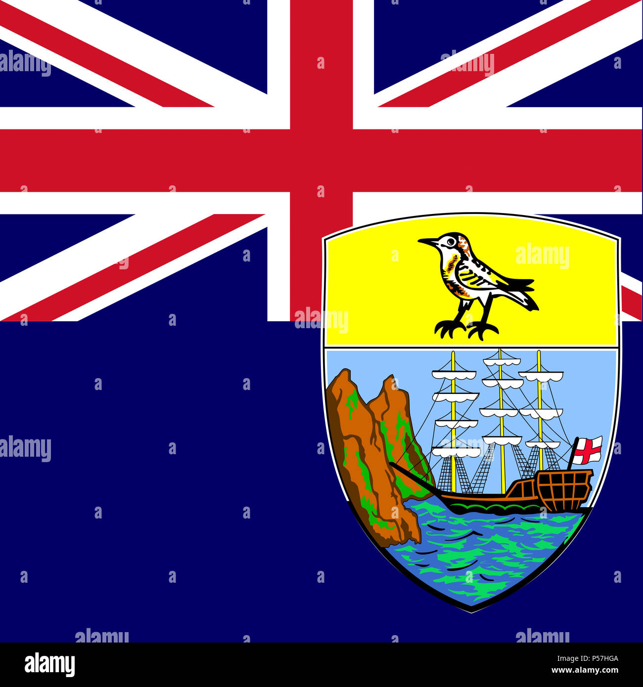 Drapeau national officiel, de SainteHélène, Ascension et Tristan da Cunha Photo Stock Alamy