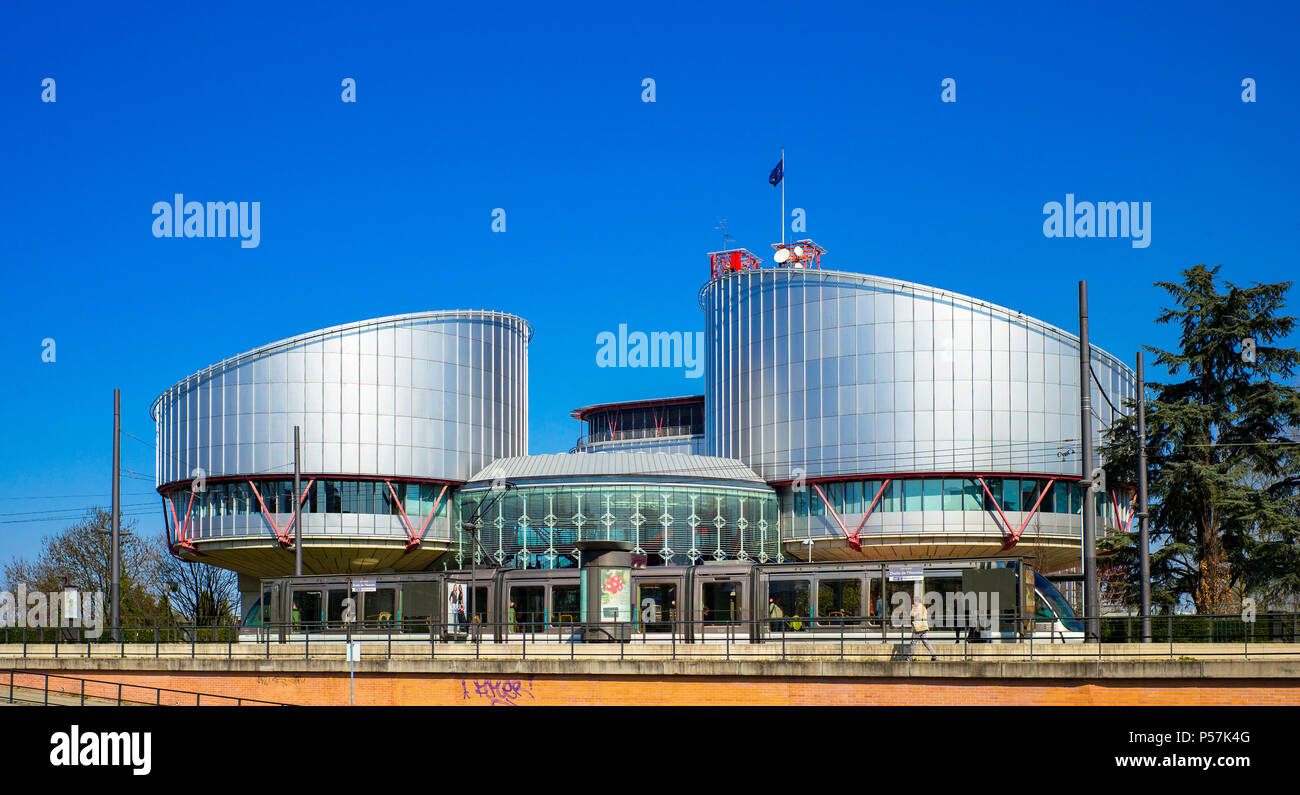 Strasbourg, Cour européenne des Droits de l'homme, Cour européenne des Droits de l'Homme, Alsace, France, Europe, Banque D'Images