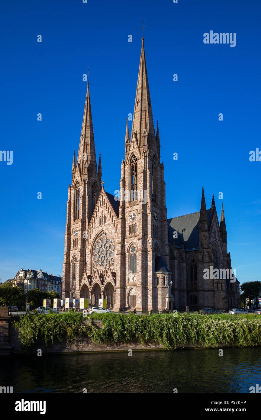 Strasbourg, église Luthérienne St Paul, temple protestant, de Neustadt, Europe, Banque D'Images