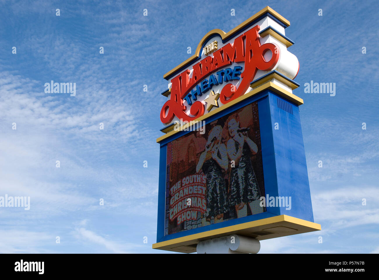 Alabama Theatre Sign at Barefoot Landing North Myrtle Beach SC USA Banque D'Images