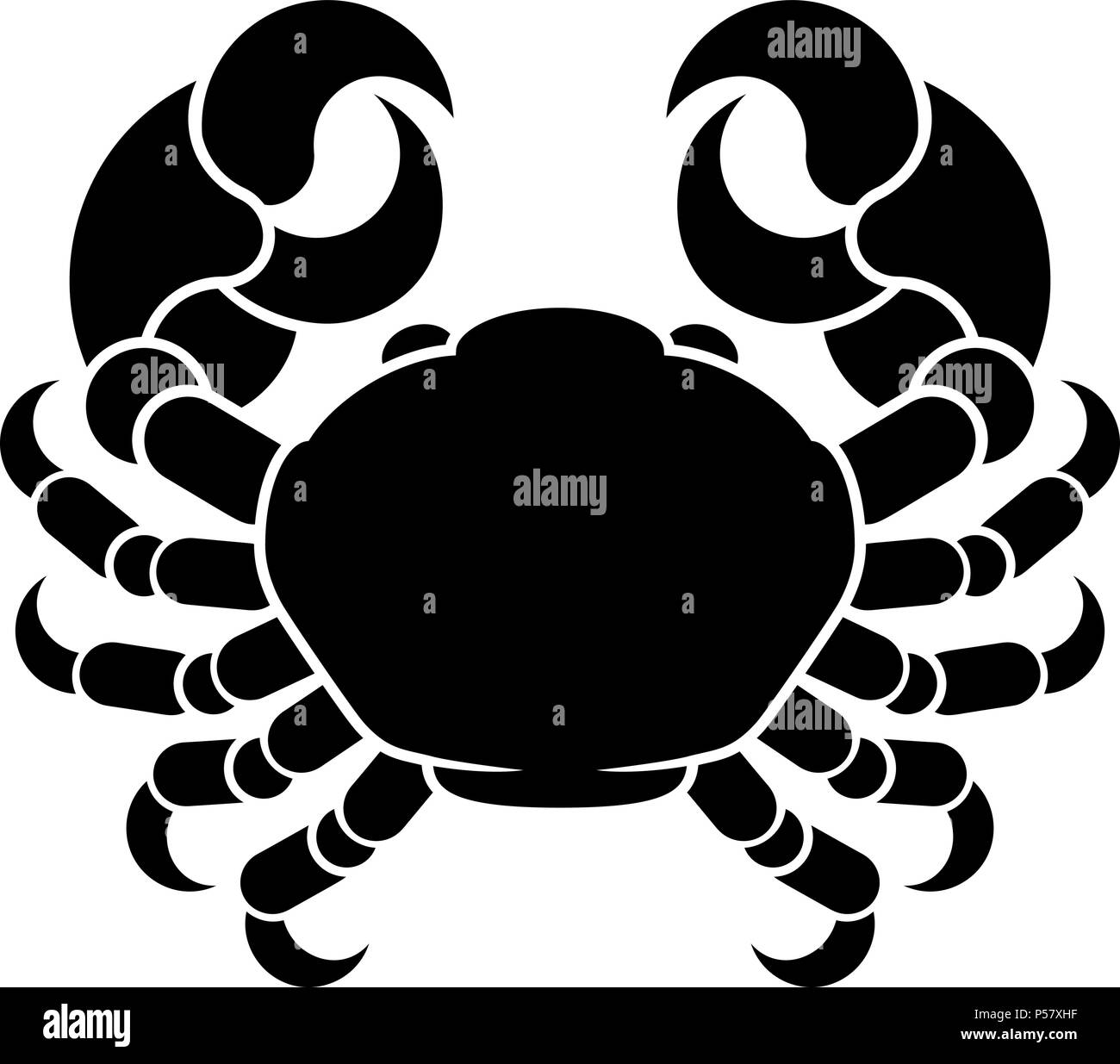 Signes du zodiaque Cancer Icône Crabe Illustration de Vecteur
