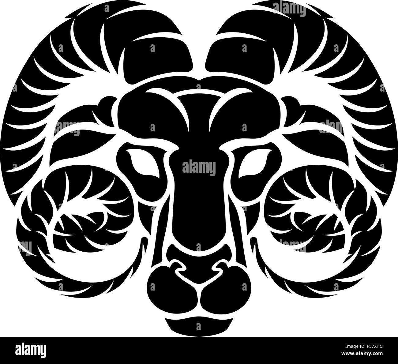 Bélier Horoscope zodiaque Bélier signe astrologie Illustration de Vecteur