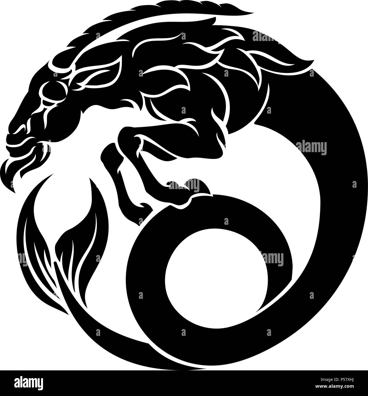 Signes du zodiaque Capricorne Icon Illustration de Vecteur