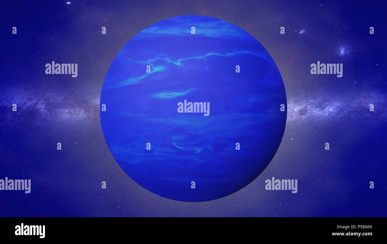 La planète Neptune, la huitième planète du Soleil, planète du système solaire Banque D'Images