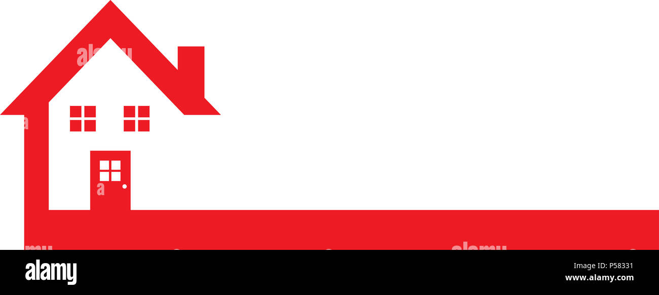 Logo Maison Immobilier Banque D'Images