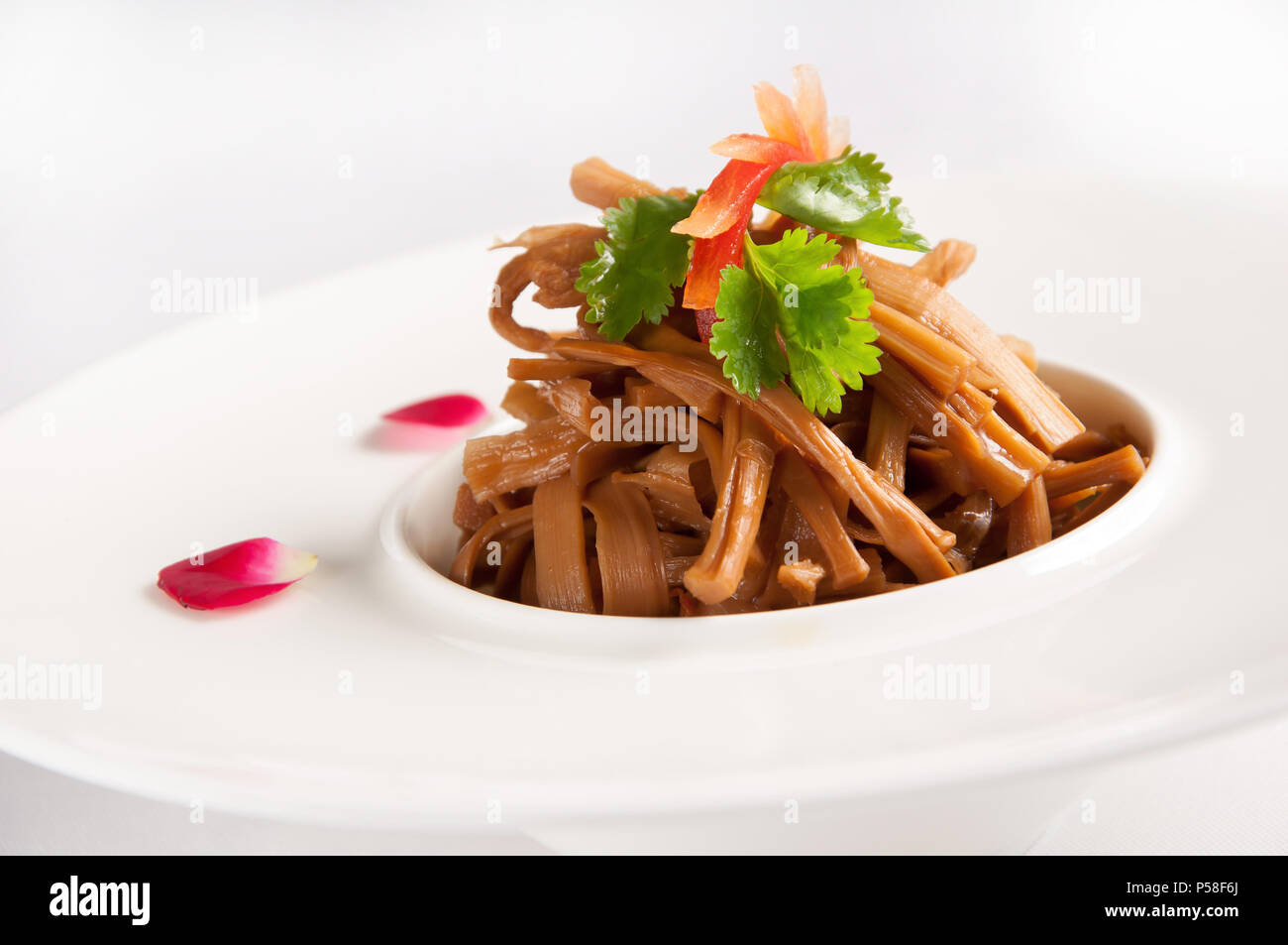 Cuisine chinoise de pousses de bambou séchées Banque D'Images