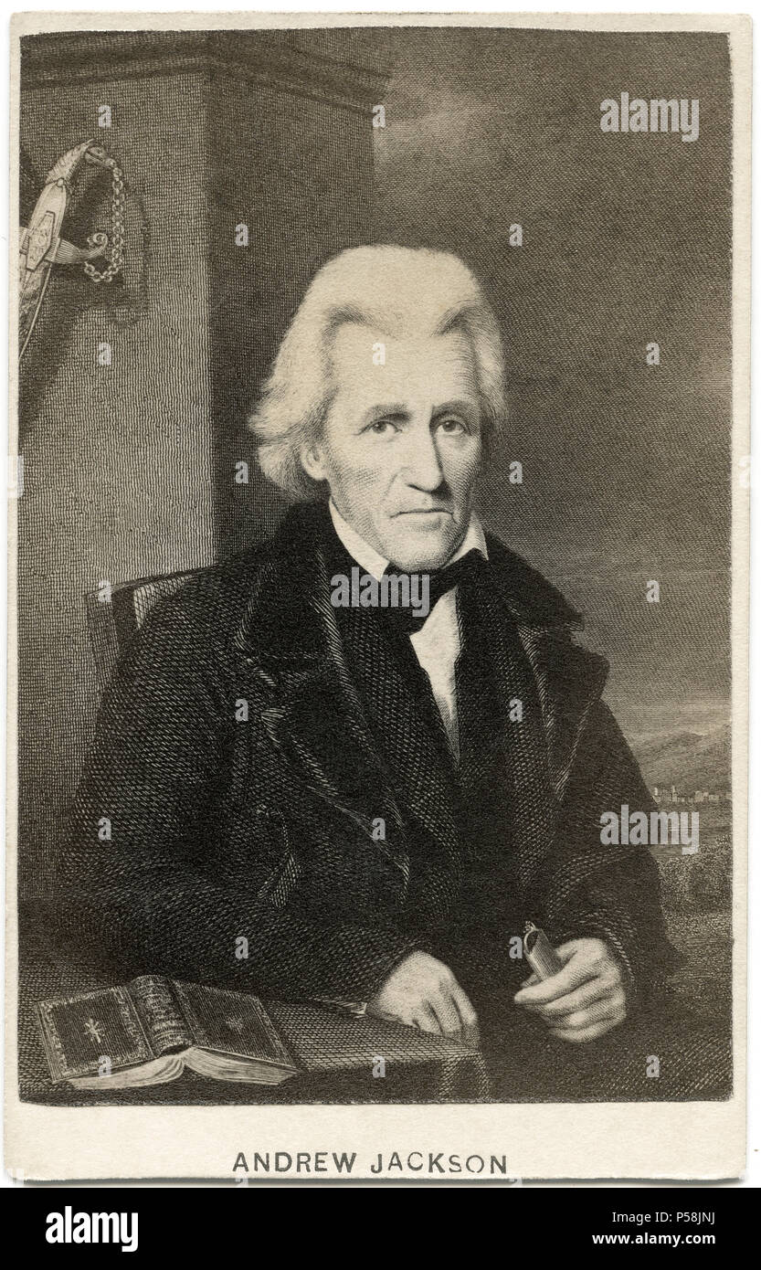 Andrew Jackson (1767-1845), Septième président des États-Unis, 1829-37, Portrait Banque D'Images