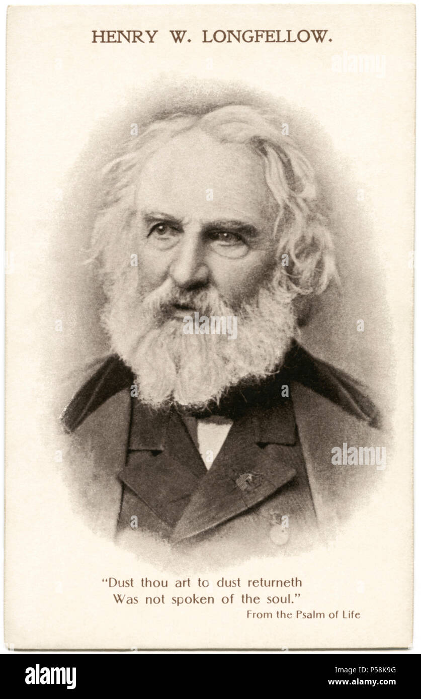 Henry Wadsworth Longfellow (1807-82), poète américain et éducateur, Portrait, circa 1882 Banque D'Images