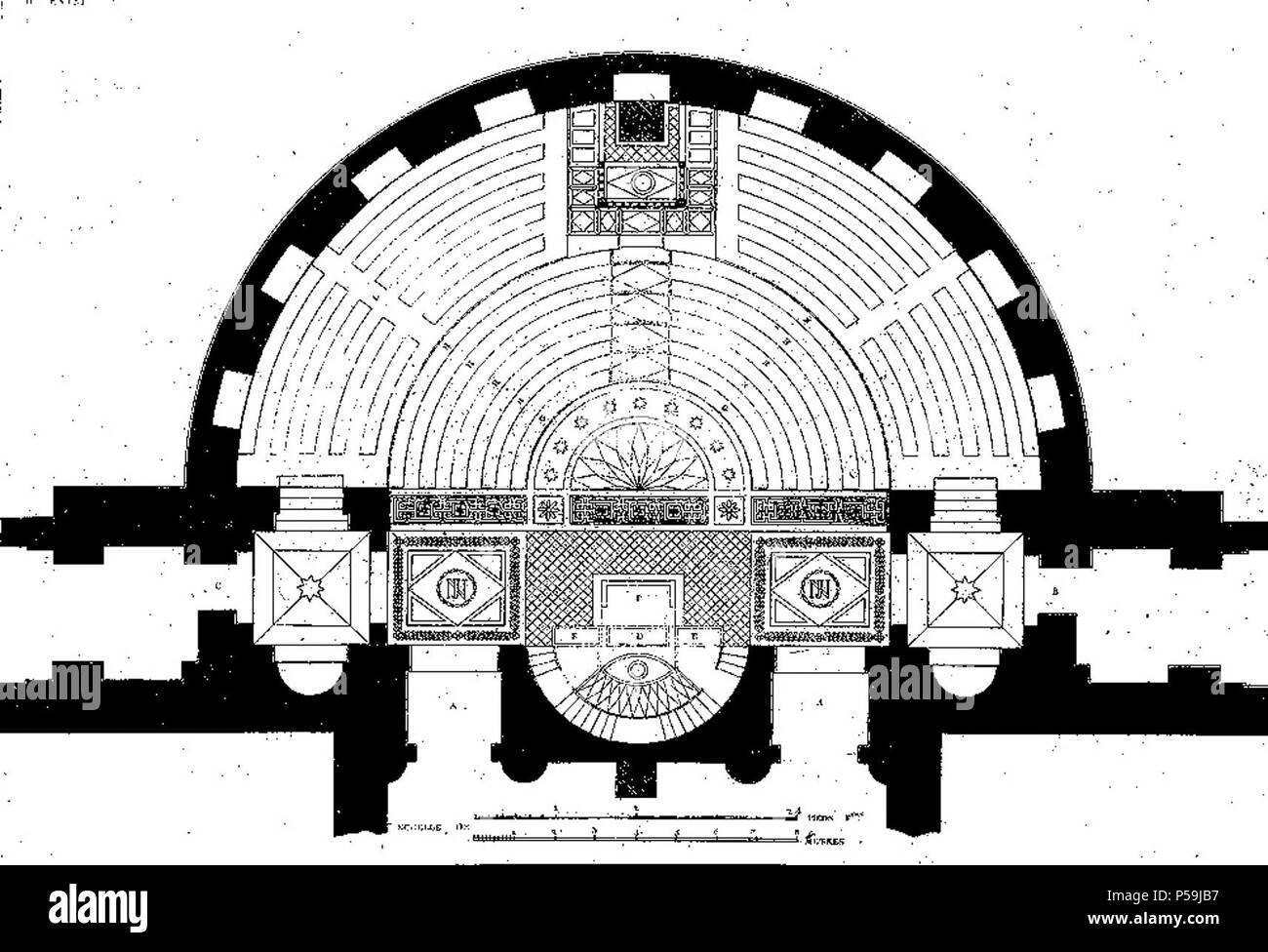 1810 Ständesaal aufgehellt Grundriss, Fridericianum. Banque D'Images