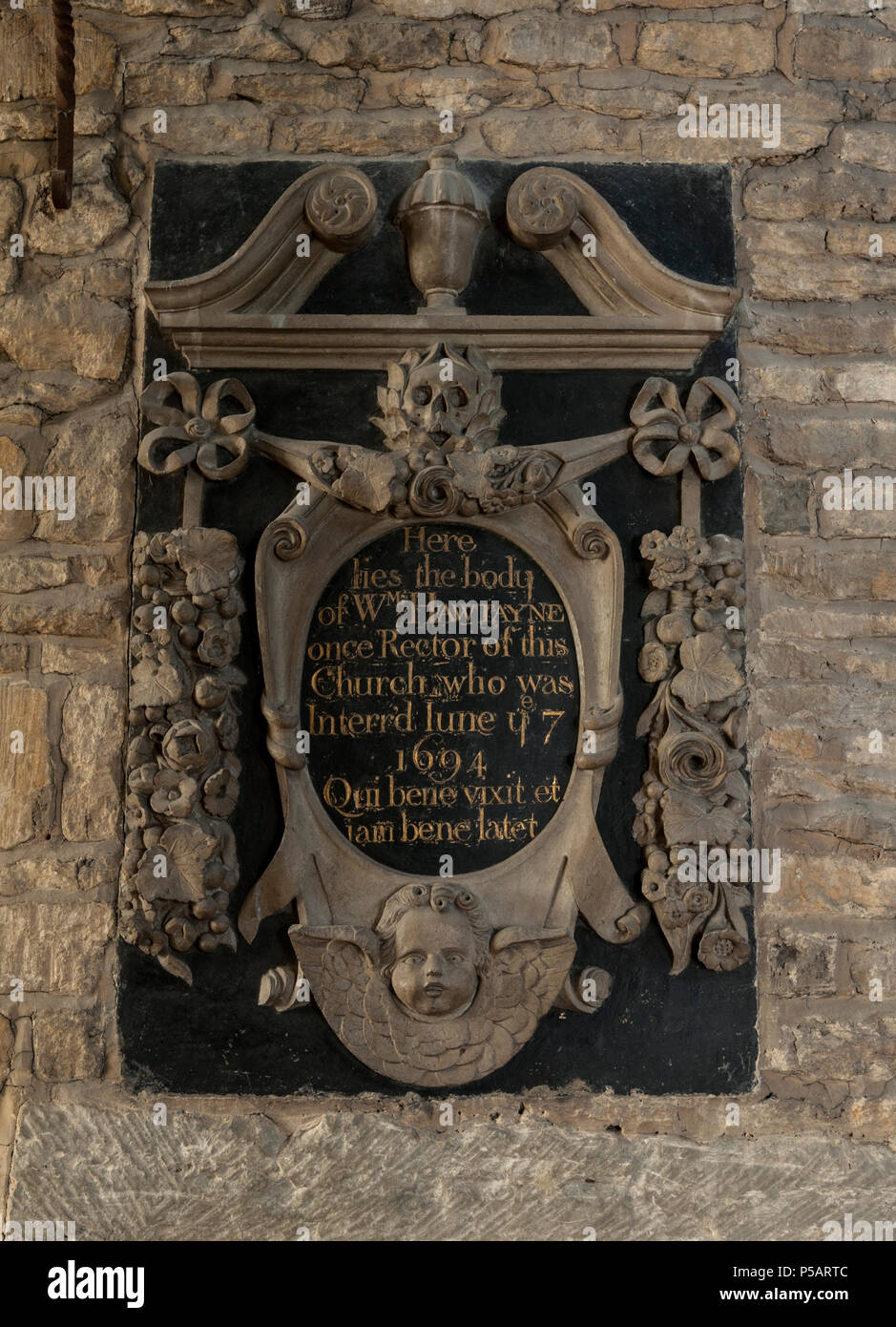 Hawtayne William Memorial, Saint Michel et tous les Anges, At Farthinghoe, Northamptonshire, England, UK Banque D'Images