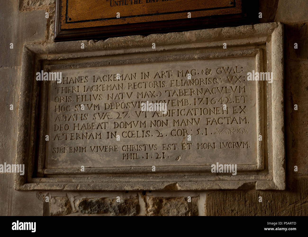 John Jackman Memorial, Saint Michel et tous les Anges, At Farthinghoe, Northamptonshire, England, UK Banque D'Images