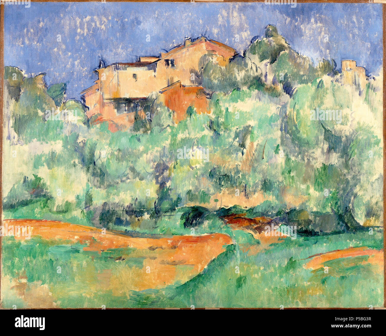 287 Cézanne - Das von Bellevue mit Gehöft Taubenschlag Banque D'Images
