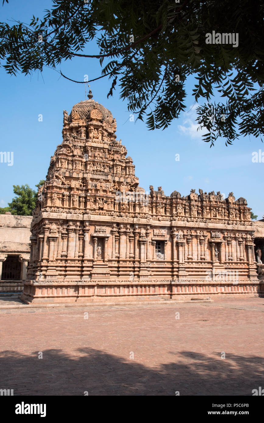 Temple de Brihadishvara un site du patrimoine mondial de l'appeler les grands temples vivants de Chola, Thanjavur, Tamil Nadu, Inde Banque D'Images