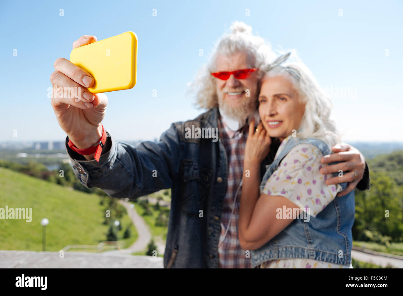 Focus sélectif d'un smartphone moderne Banque D'Images