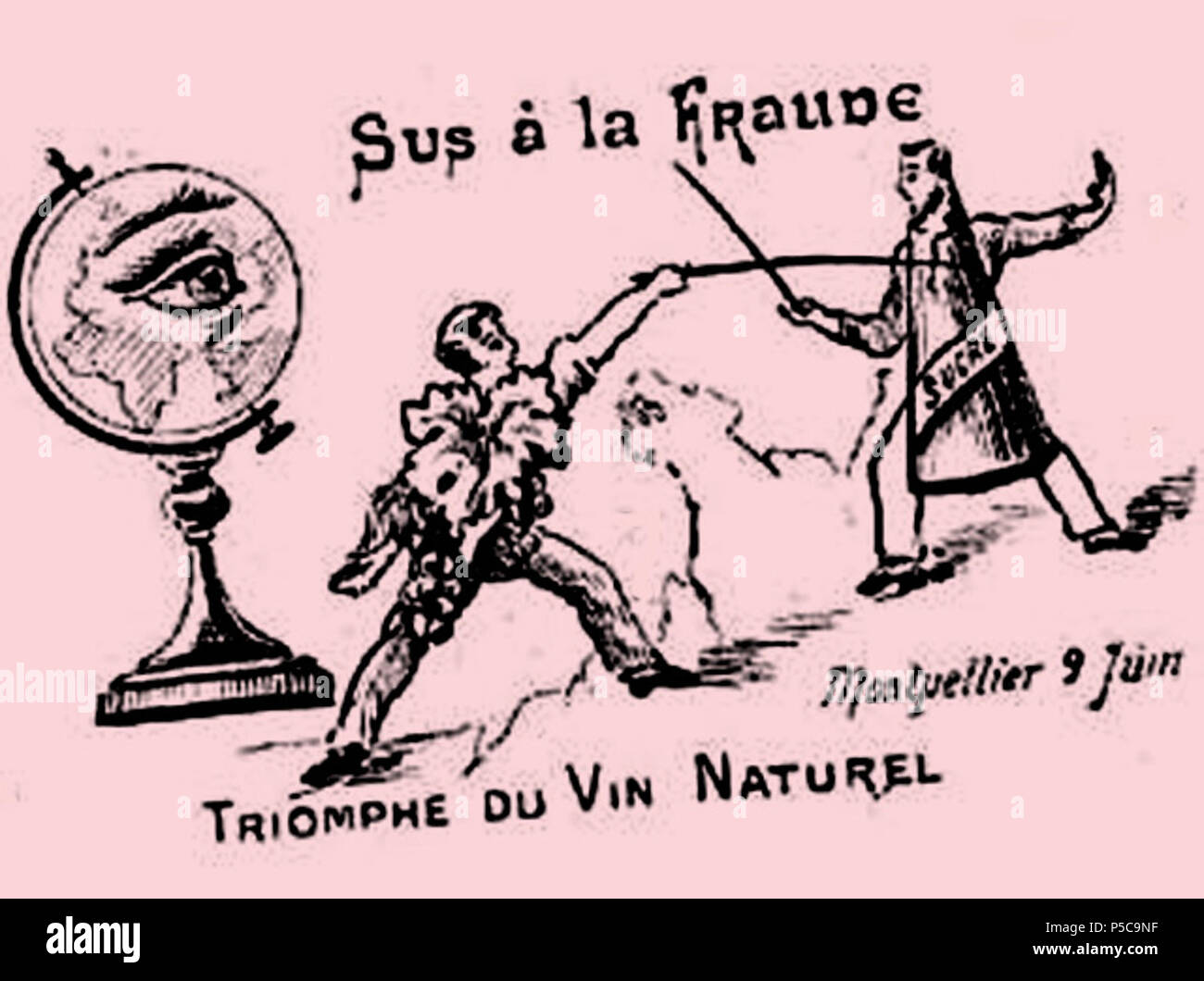 N/A. English : Montpellier 9 juin 1907 duel entre le vin du Midi et le sucre du Nord . 19 juin 2011. Pas de travail dérivé par JPS68 321907 Vigne vs Sucre Banque D'Images