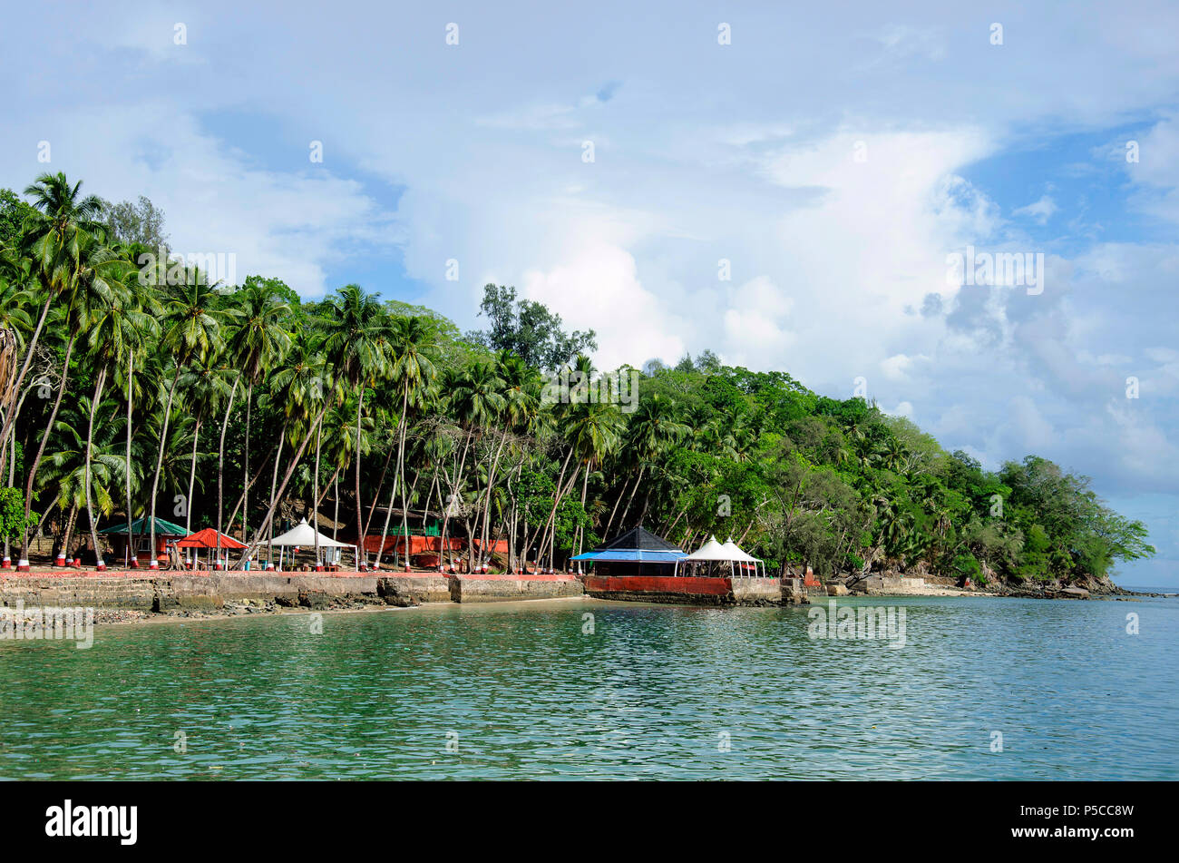 L'île de Ross, de l'Île Andaman et Nicobar, Inde Banque D'Images