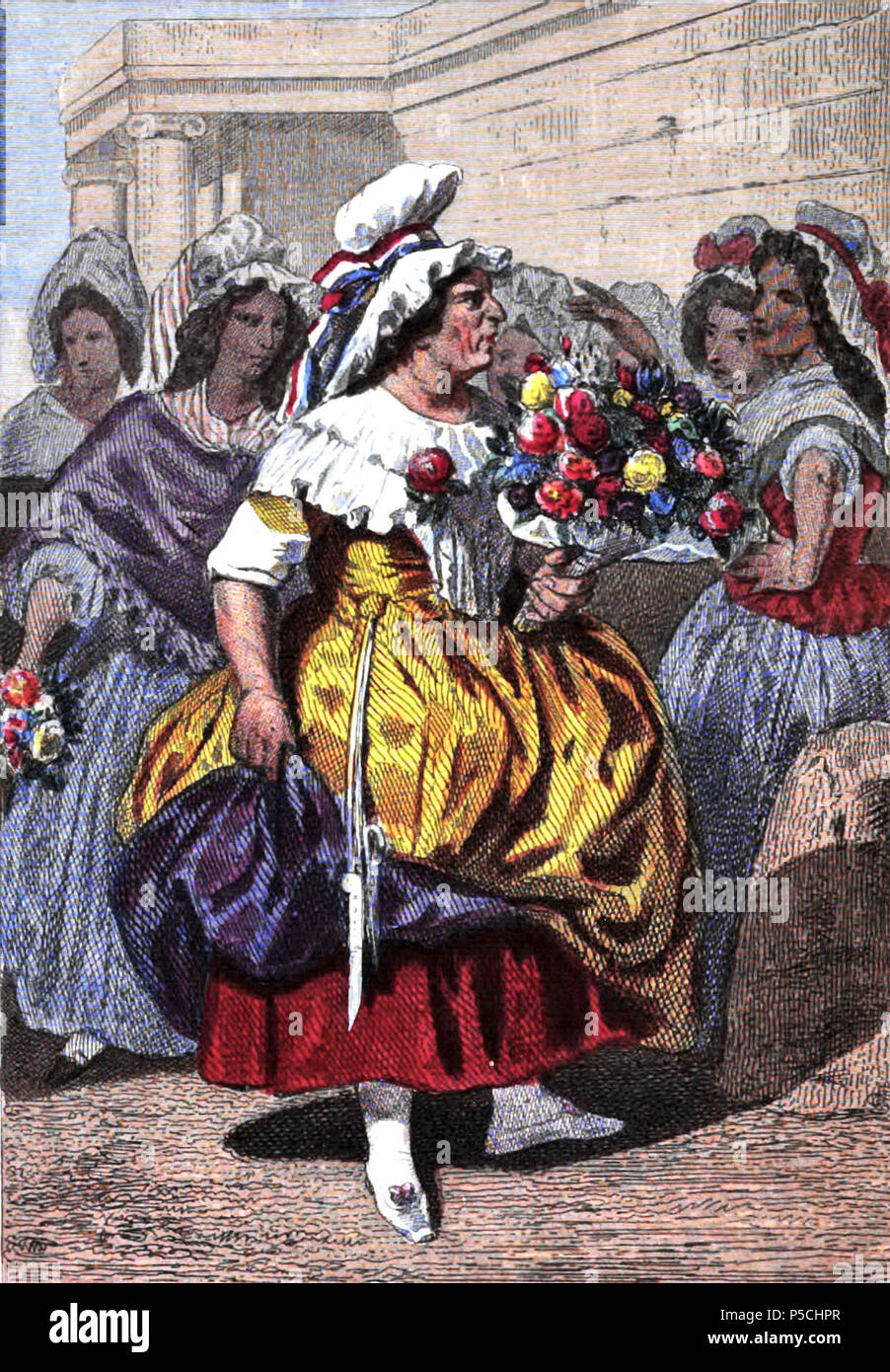 552 femmes de la halle Révolution française Banque D'Images