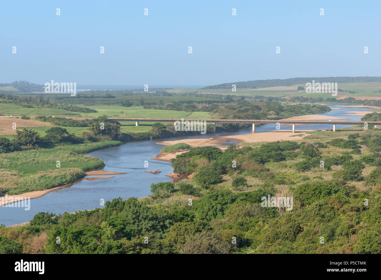 La rivière Tugela, Kwazulu Natal, Afrique du Sud Banque D'Images