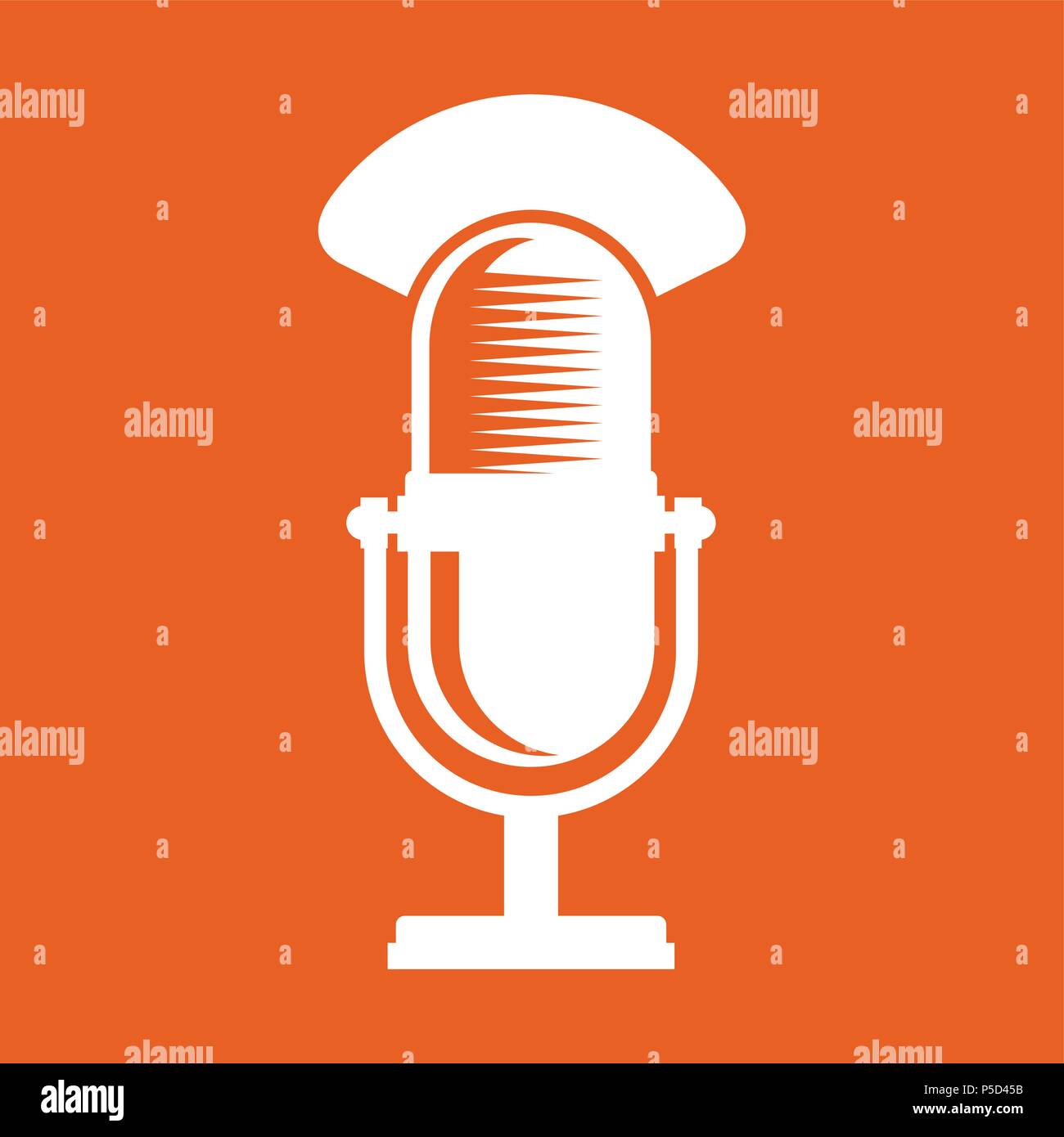 L'icône microphone vintage retro - mic, simple signe Illustration de Vecteur