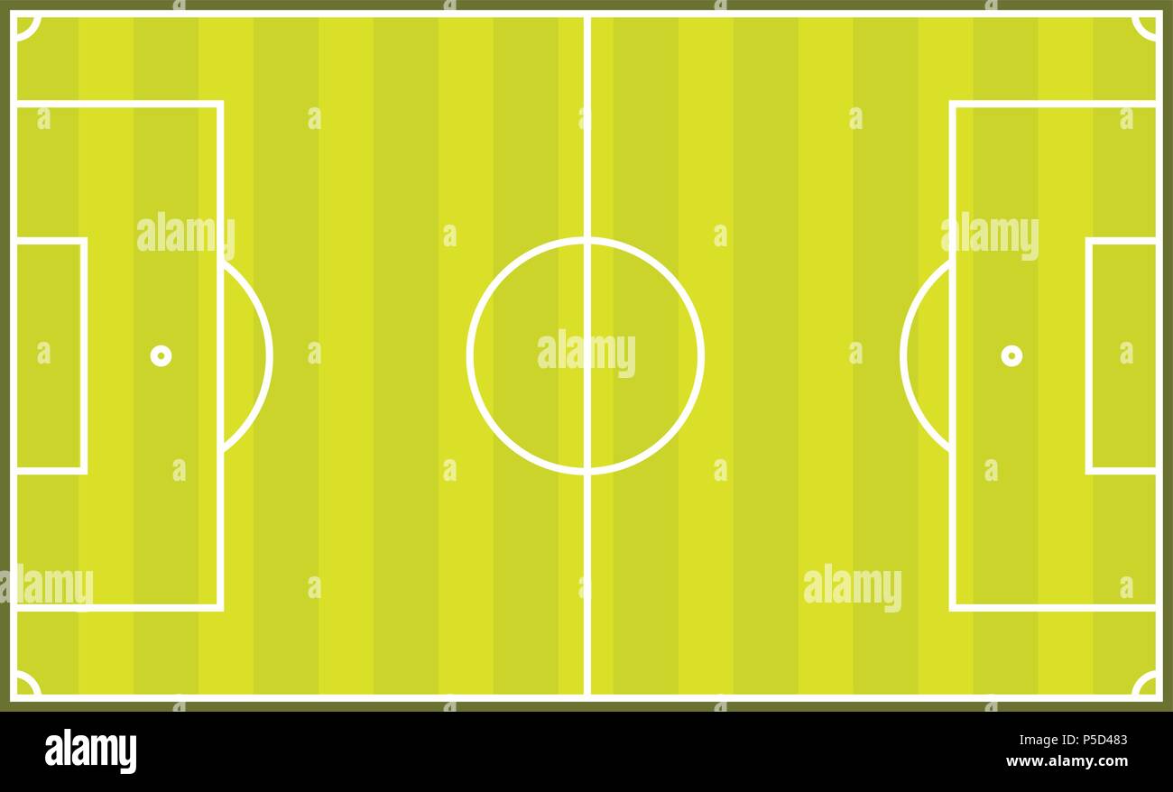 Le terrain de soccer field layout - terrain de sport Vue de dessus Illustration de Vecteur
