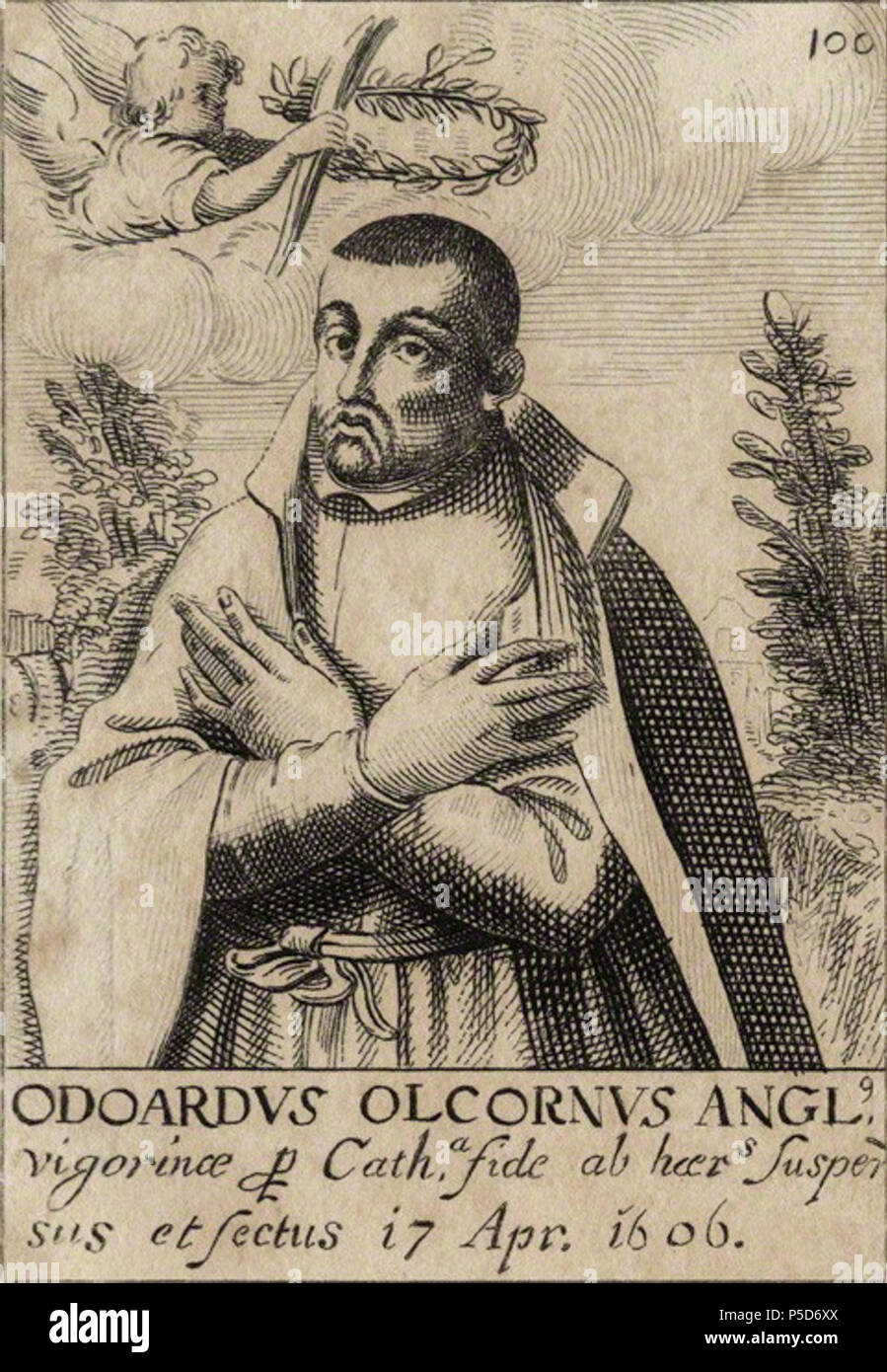 Après l'artiste inconnu, gravure, ligne 1608 495 1608 Edward Oldcorne Banque D'Images