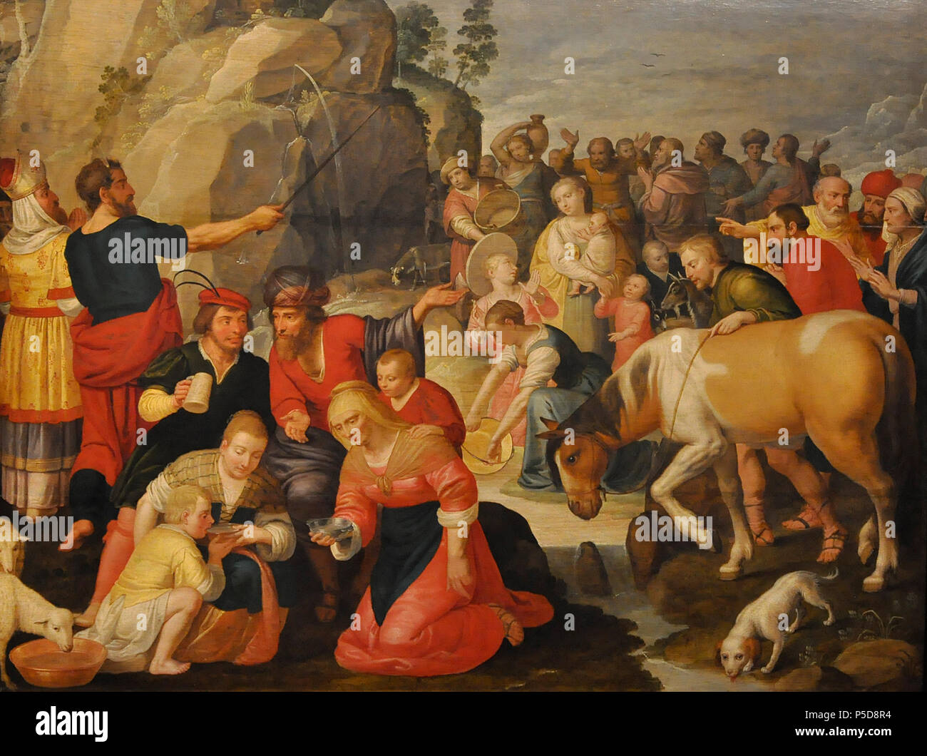 60 Adam van Noort (1561D62-1641) - Moïse l'eau slaat uit de rots - Musée Kunstpalast Düsseldorf 15-08-2012 15-02-01 Banque D'Images