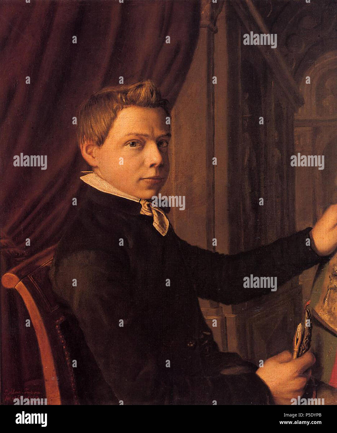 N/A. Anglais : Autoportrait de Lawrence Alma-Tadema, 1852 Fries Museum . 1852. Lawrence Alma-Tadema 86 Autoportrait de Lawrence Alma-Tadema, 1852 Fries Museum Banque D'Images