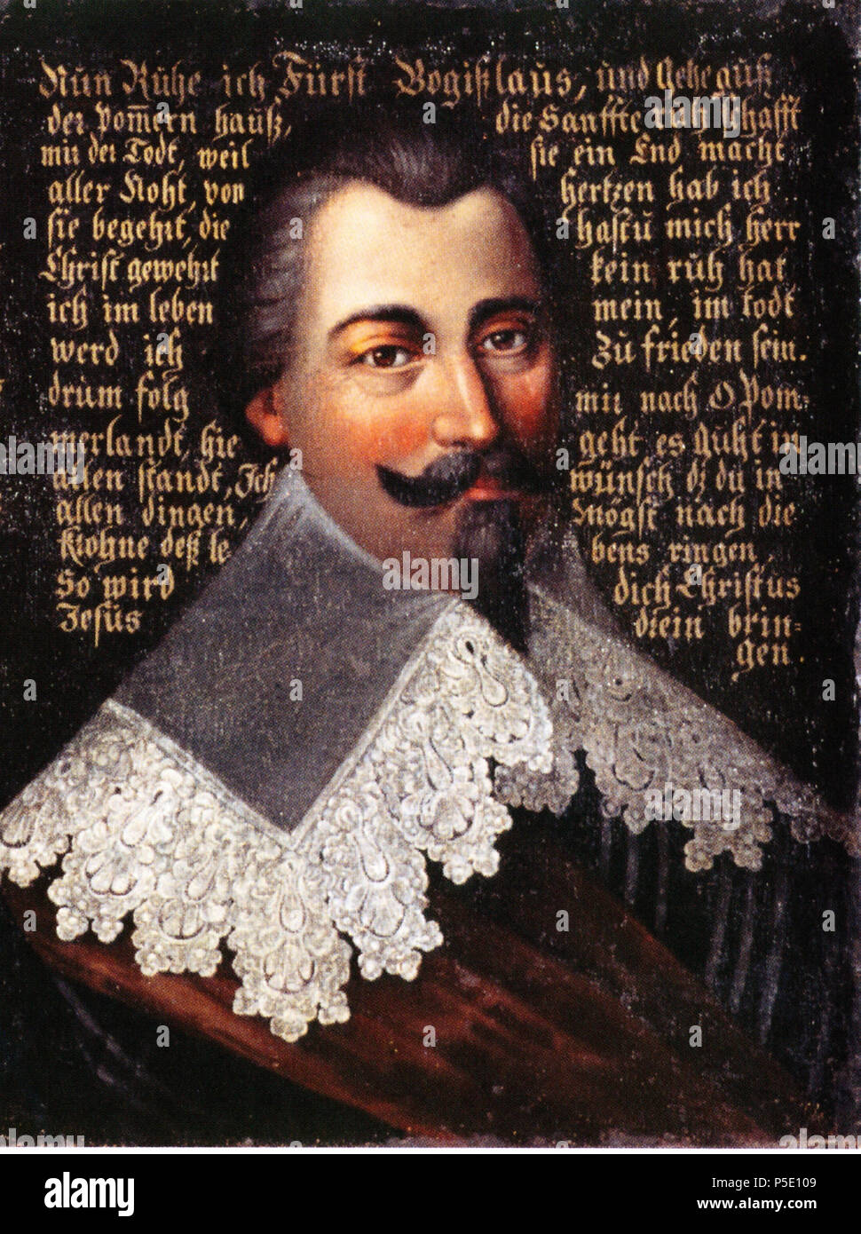 N/A. Deutsch : Ölgemälde von Herzog Bogislaw XIV. von Pommern, Teil des Doppelbildnisses mit König Gustave II. Adolf von Schweden . 1637 BogislawXIV Kopist. unbekannter 216.1637 Banque D'Images