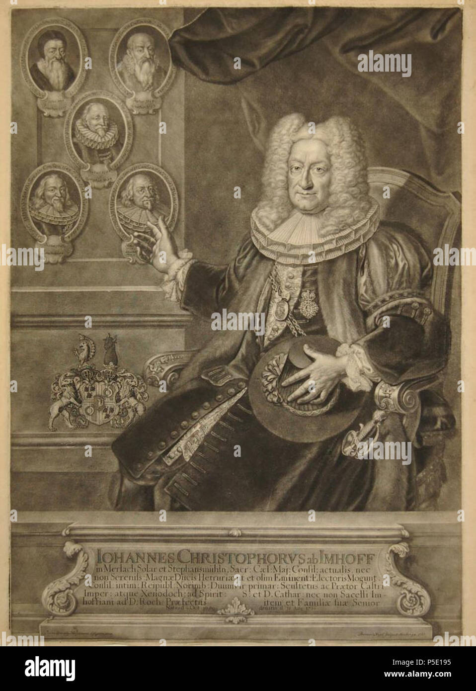 N/A. Anglais : Portrait de Iohannes Christophorus Imhoff ab . Bernhard Vogel (1683-1737) 193 Bernhard Vogel00 Banque D'Images