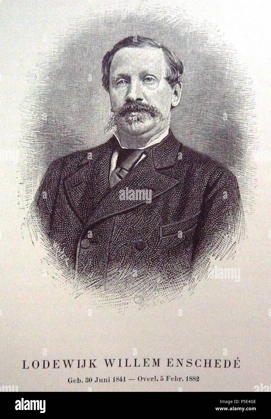 516 Enschede-portrait Willem Lodewijk Enschedé 1841-1882 Banque D'Images