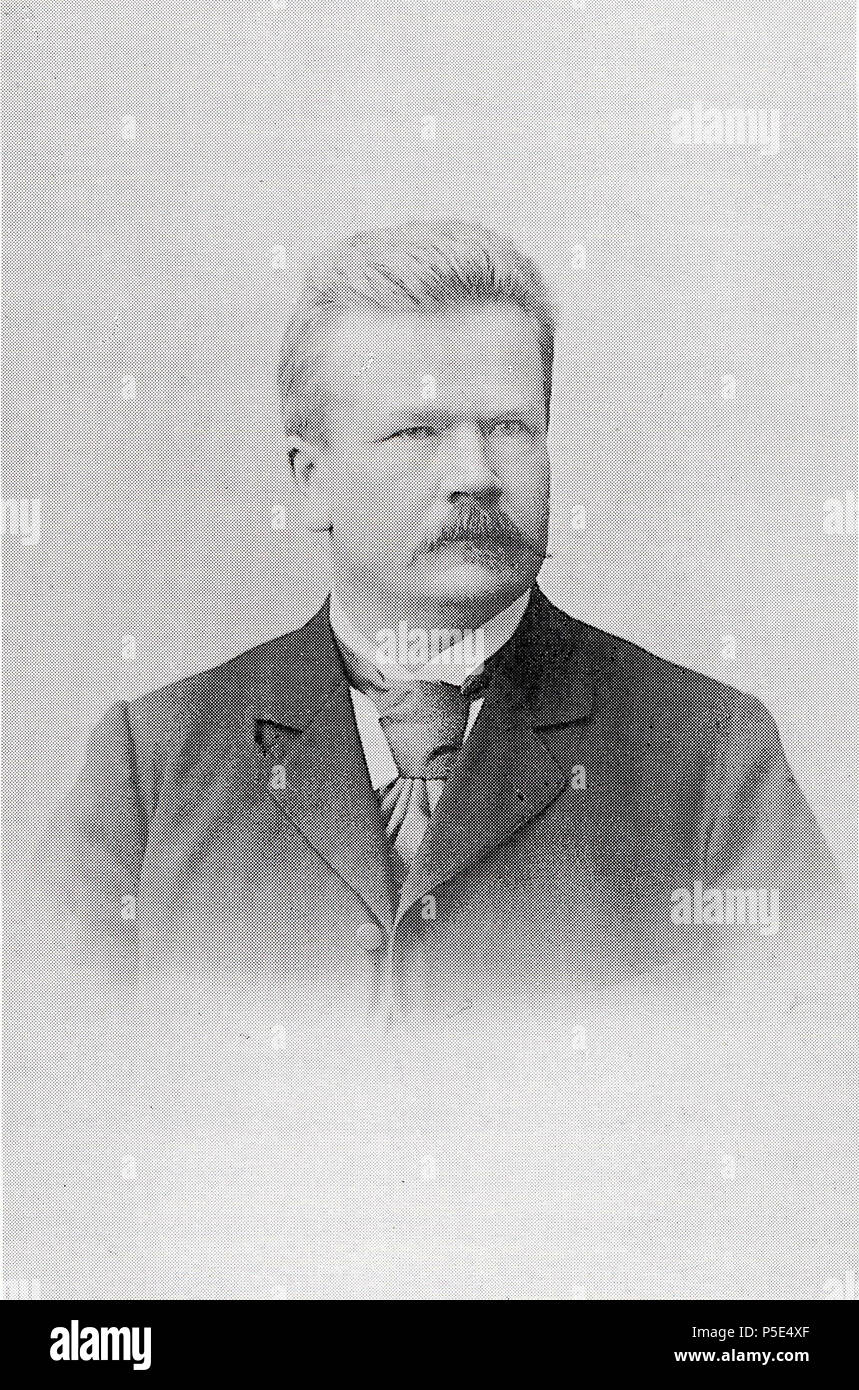 N/A. Taidehistorian dosentti : Suomi, myöhempi estetiikan kirjallisuushistorian ja professori Éliel Aspelin (myöh. Aspelin-Haapkylä). Années 1880. (Peut-être Höffert W., comparer à [1]) Eliel Aspelin 504 Banque D'Images