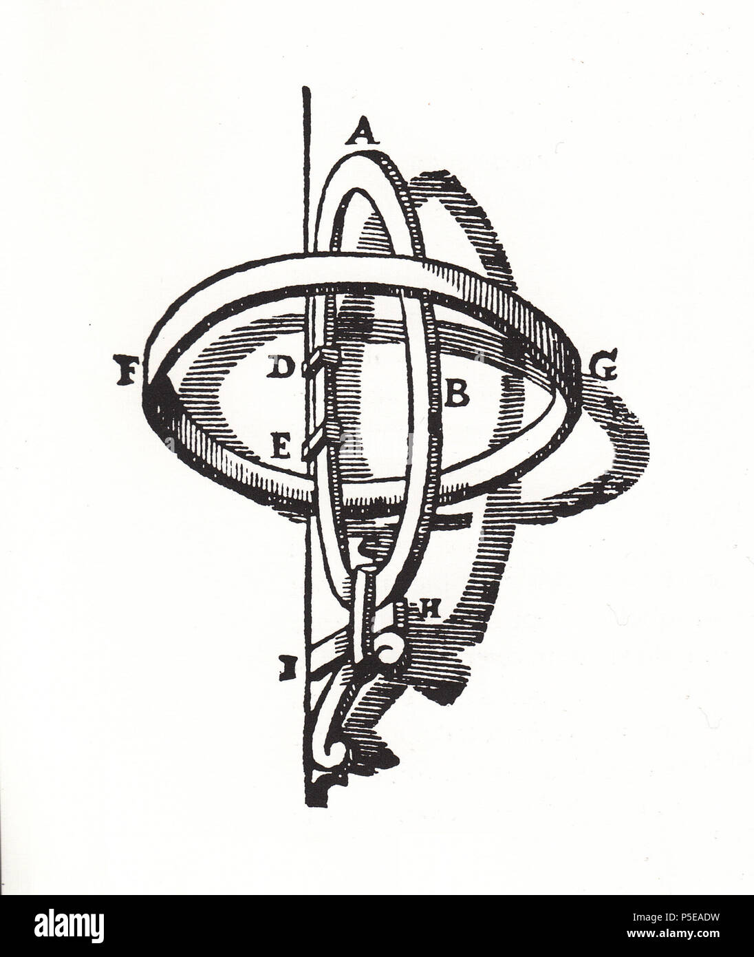 N/A. English : Armilles dites équinoxiales ; une armille équatoriale et une méridienne. 1578. Armilles Danti Danti 125 Banque D'Images