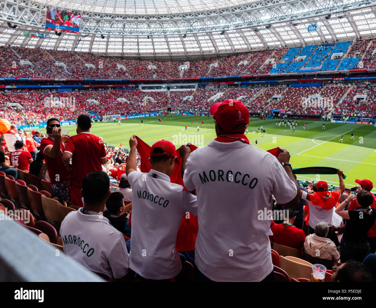 Fans en Russie pendant la Coupe du Monde FIFA 2018 Banque D'Images