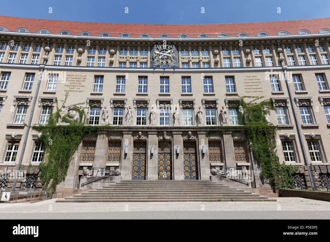Bibliothèque nationale allemande, construit 1914, Leipzig, Saxe, Allemagne Banque D'Images