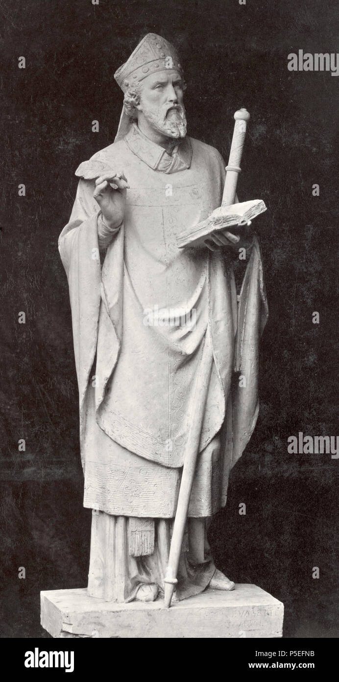327 Charles Marville, Eglise St Etienne du Mont, Valette, sculpteur, ca. 1853-70 Banque D'Images