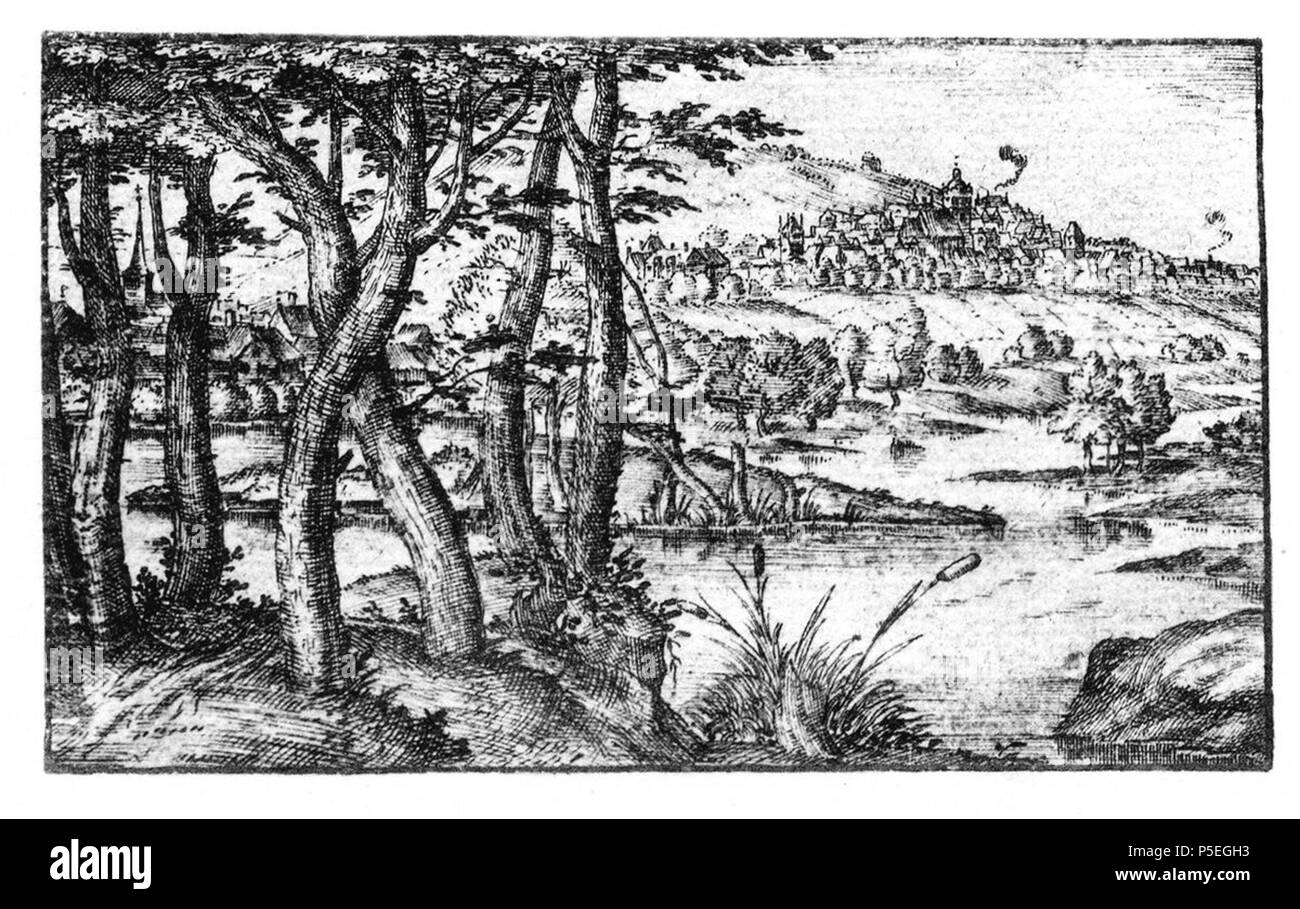 N/A. Anglais : vue à Borken (Hesse) (Wilhlem Dillich, 1591) Deutsch : Ansicht von Borken (Wilhelm Dillich, 1591) . 1591. Wilhelm Dillich 224 15911 Borken Banque D'Images