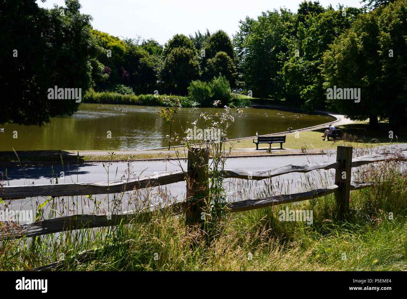 Hailsham, East Sussex. Duck Pond Village. Banque D'Images