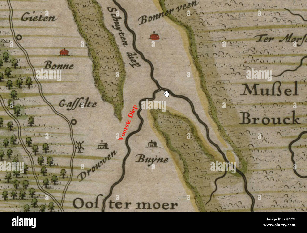 N/A. Nederlands : Détail van de kaart van Drenthe uit de atlas van Blaeu, rode tekst 'Voorste Diep' door mij, uploader, ajoutés . 1634. Cornelis Pijnacker (1570-1645) Noms alternatifs Cornelis Pynacker Description diplomate néerlandais, professeur et cartographe Date de naissance/décès 6 Juillet 1570 12 janvier 1645 Lieu de naissance/décès Pijnacker Franeker période de travail, à partir de 1597 jusqu'à 1644 lieu de travail Leiden, Groningen, Alger, Tunis, Franeker contrôle d'autorité : Q2459003 VIAF:71697717 ISNI:0000 0001 0914 5503 RCAC:n91125640 Bibliothèque ouverte:OL813659UN DBNL:pijn006 Détail 441 WorldCat kaart Banque D'Images
