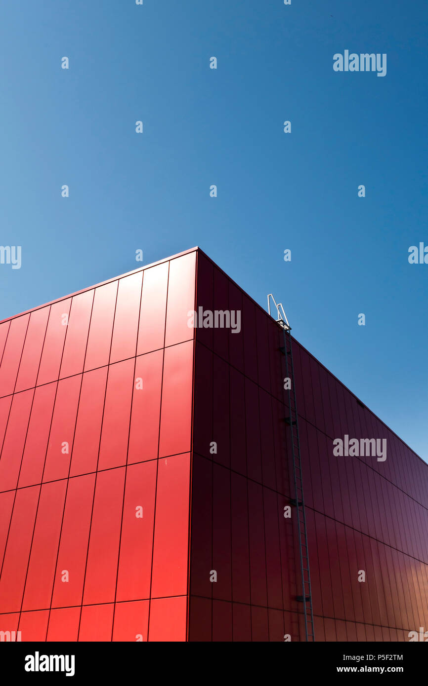 Bâtiment moderne rouge détail Banque D'Images