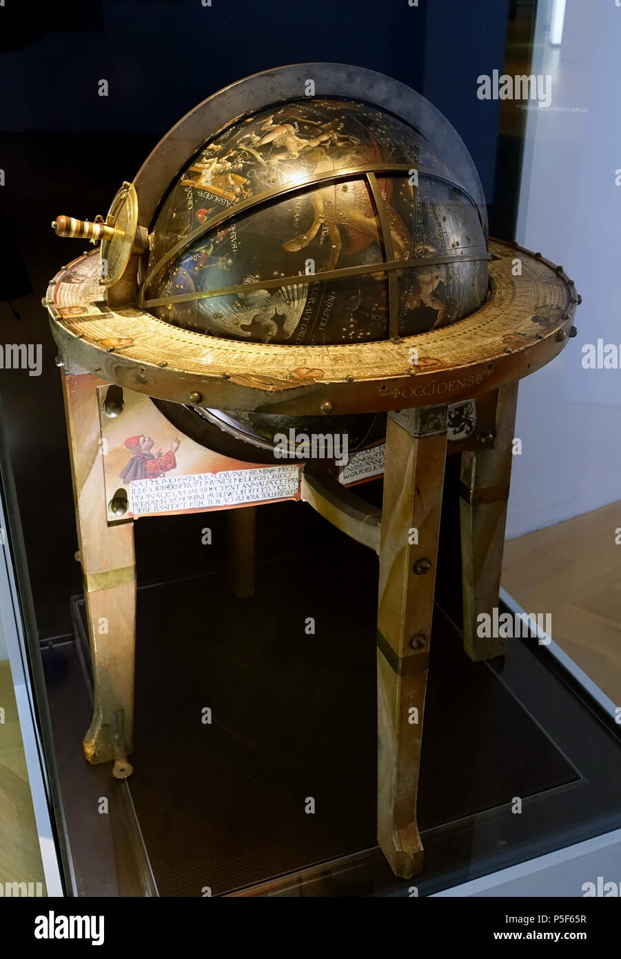 285 globe céleste par Johannes Stöffler, Konstanz, 1493 AD - Landesmuseum Württemberg, Stuttgart - Allemagne - DSC03133 Banque D'Images