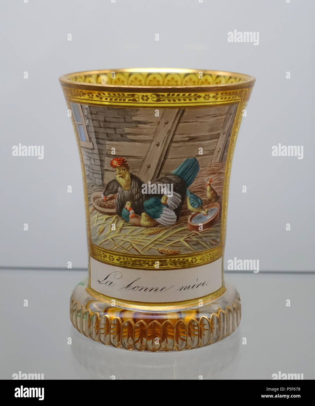 Bécher 179 (Ranftbecher) avec scène allégorique, Anton Kothgasser, Vienne), ch. 1825, couper le verre avec de la peinture et de la dorure - Landesmuseum Württemberg, Stuttgart - Allemagne - DSC03379 Banque D'Images