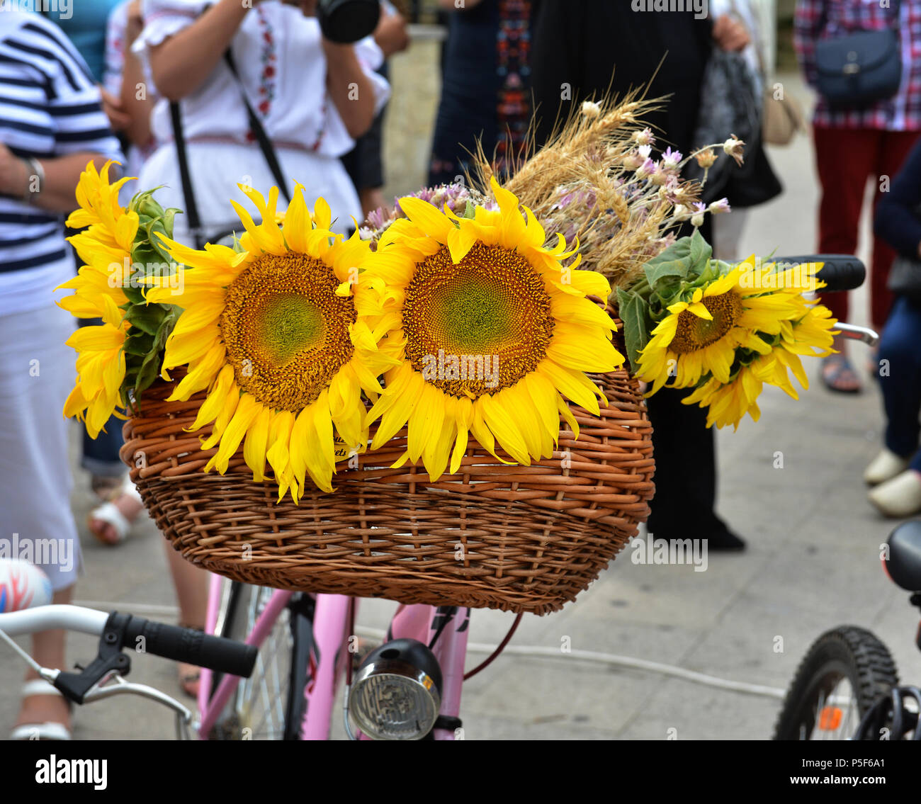 Détail at'Ziua ''IEI - Journée internationale de la blouse roumaine ,célébration traditionnelle sur les rives de la mer Noire à Constanta, Roumanie. Banque D'Images