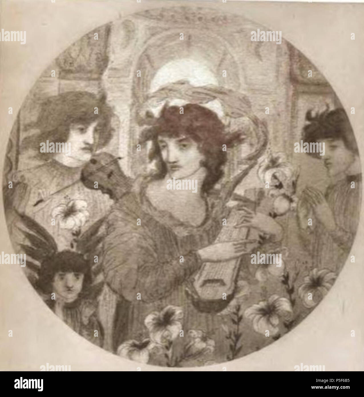 N/A. Anglais : Dessin 'Adoramus te', administré par Alfred Gurney. 1892, publié en 1899. Artiste Aubrey Beardsley 62 Adoramus te Beardsley Banque D'Images