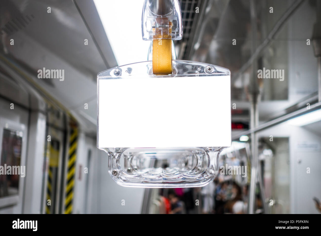Maquette blanche poignées sur le métro en Chine Banque D'Images