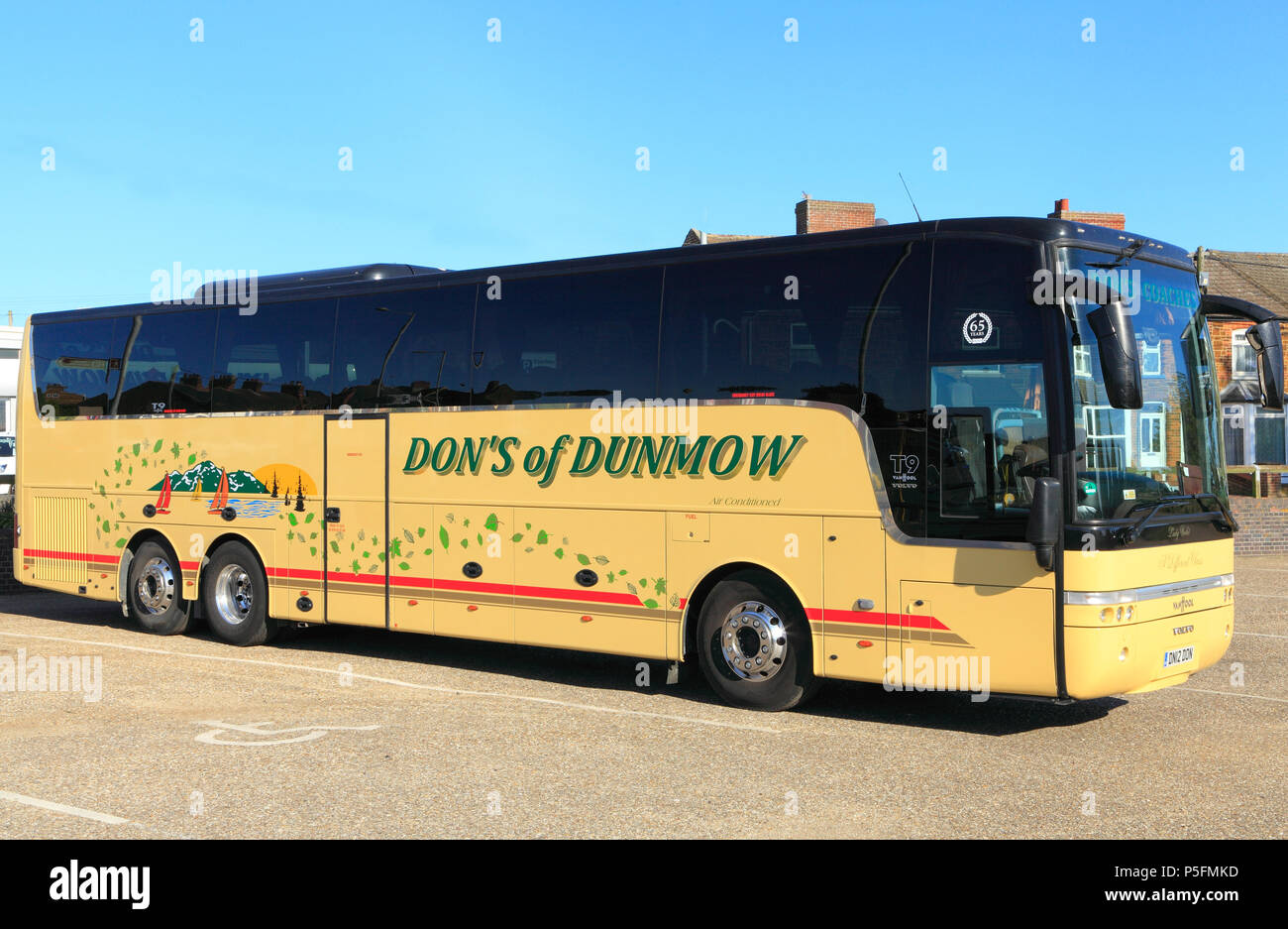Don's de Dunmow, autocar, bus, transport, England, UK Banque D'Images