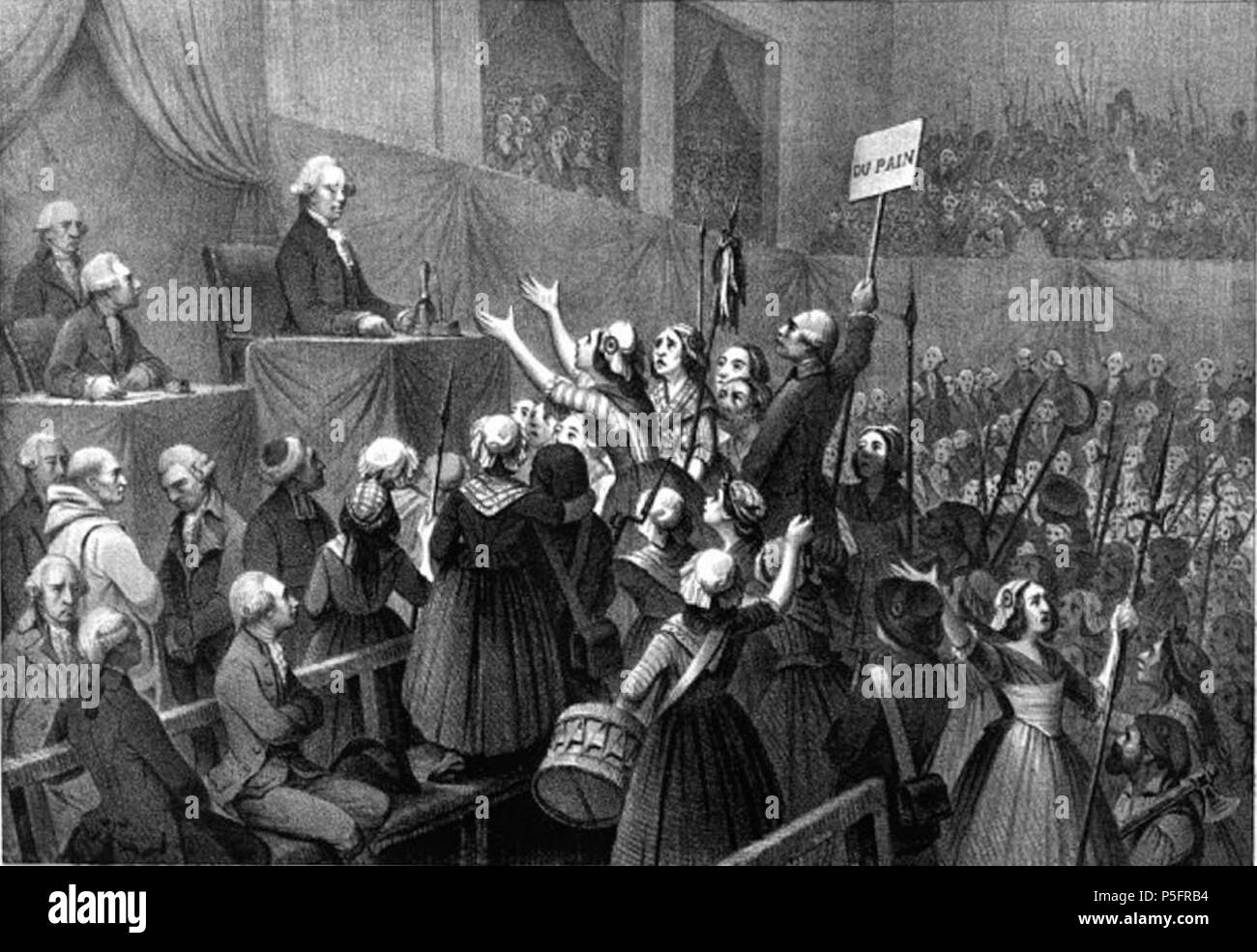 16133 album dauphiné, Jean-Joseph Mounier président à l'assemblée nationale, 5 et 6 octobre 1789, par AD cropped Banque D'Images