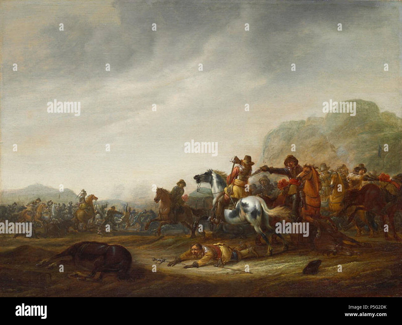 Combat de cavalerie entre 1601 et 1700. N/A 107 Anonyme 1941 RO 896) Banque D'Images