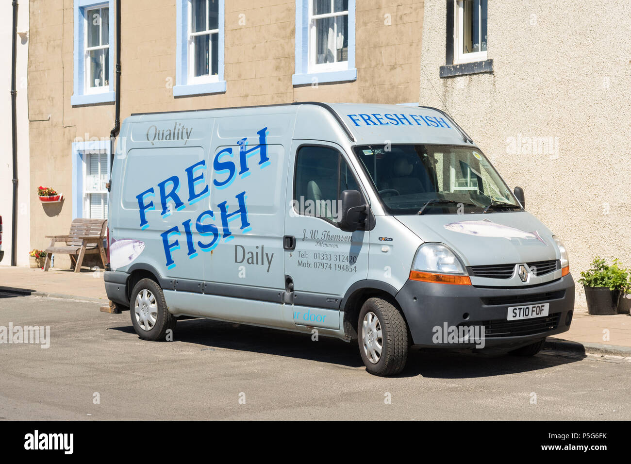 Le poisson frais dans Pittenweem, Fife, Scotland, UK Banque D'Images