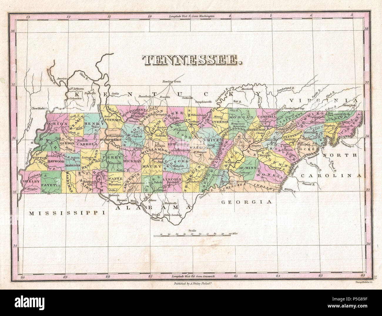 Carte finley du tennessee Banque de photographies et d’images à haute